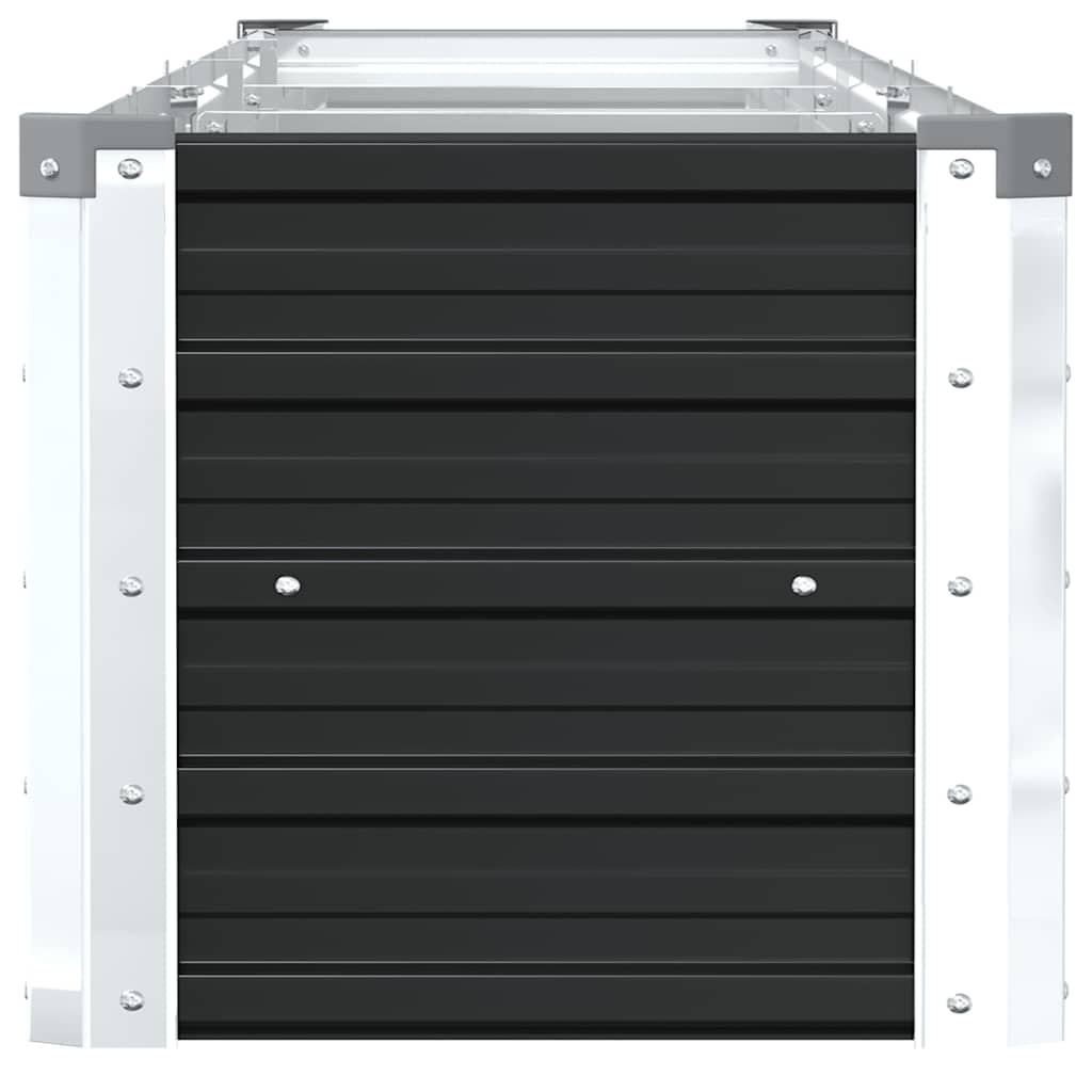 vidaXL Strat înălțat de grădină antracit 320x40x45 cm oțel galvanizat