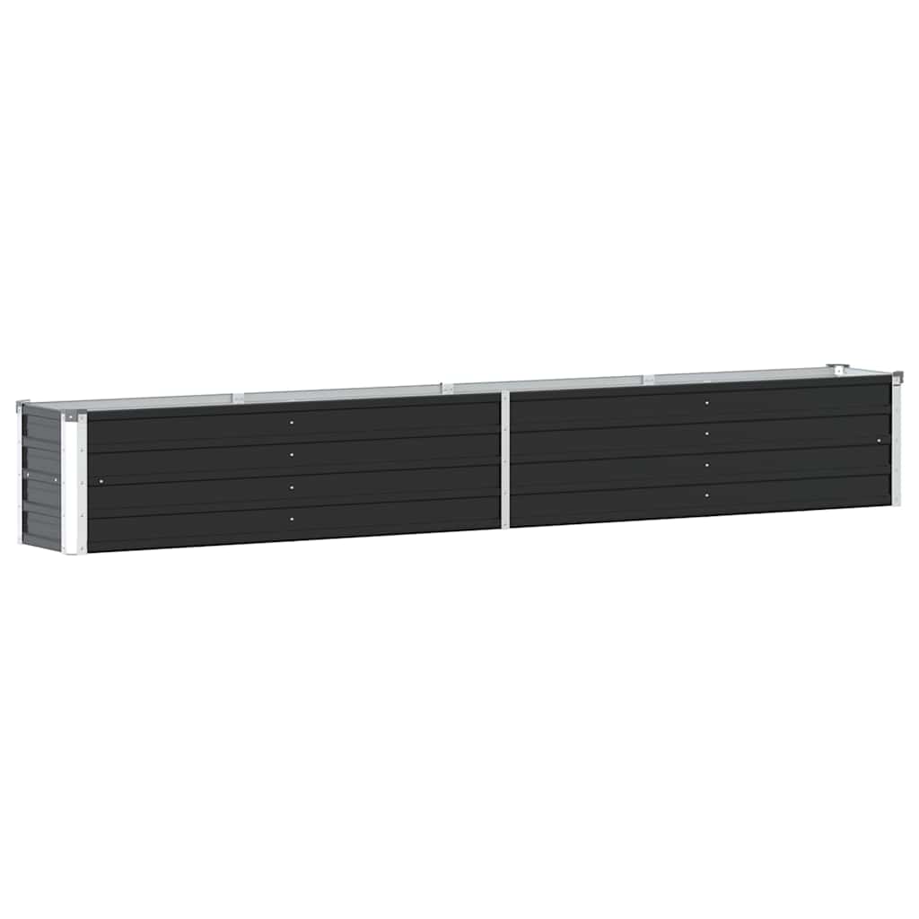 vidaXL Strat înălțat de grădină antracit 320x40x45 cm oțel galvanizat