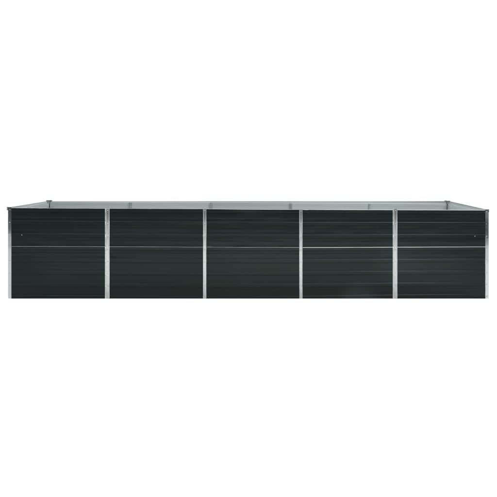 vidaXL Strat înălțat de grădină antracit 400x80x45 cm oțel galvanizat vidaXL Strat înălțat de grădină antracit 400x80x45 cm oțel galvanizat
