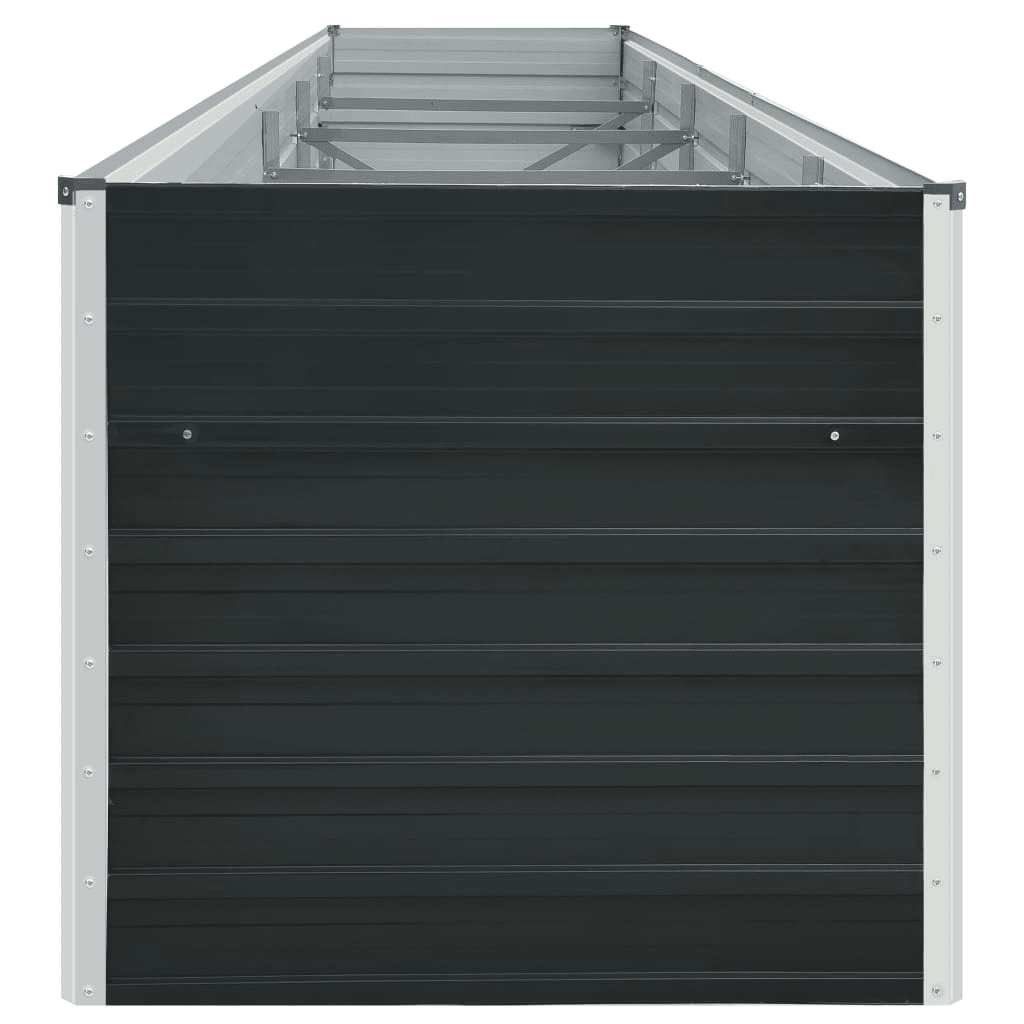 vidaXL Strat înălțat de grădină antracit 400x80x45 cm oțel galvanizat vidaXL Strat înălțat de grădină antracit 400x80x45 cm oțel galvanizat