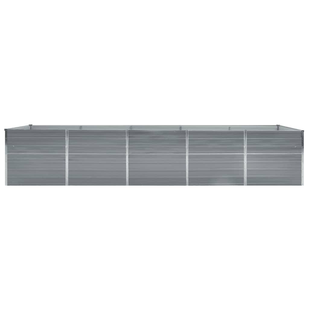 vidaXL Strat înălțat de grădină, gri, 400x80x77 cm, oțel galvanizat vidaXL Strat înălțat de grădină, gri, 400x80x77 cm, oțel galvanizat