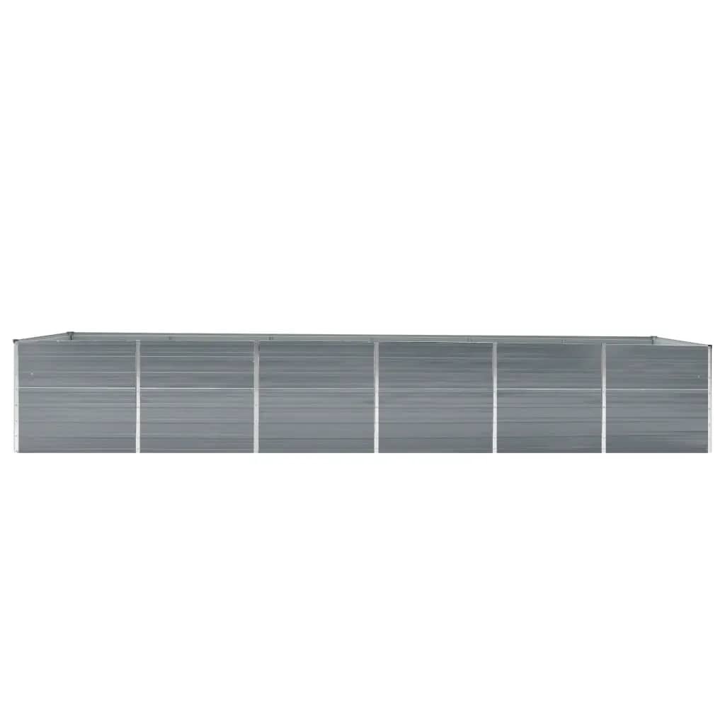 vidaXL Strat înălțat grădină, gri, 480x80x77 cm, oțel galvanizat vidaXL Strat înălțat grădină, gri, 480x80x77 cm, oțel galvanizat