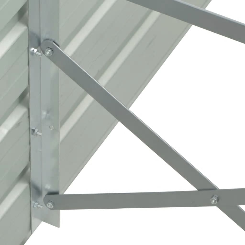 vidaXL Strat înălțat grădină, gri, 480x80x77 cm, oțel galvanizat vidaXL Strat înălțat grădină, gri, 480x80x77 cm, oțel galvanizat