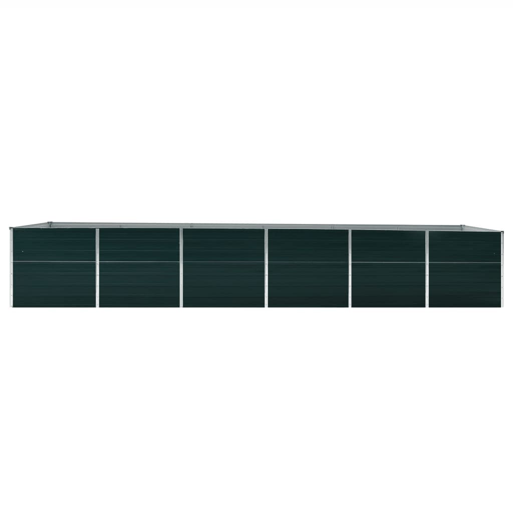 vidaXL Strat înălțat de grădină, verde, 480x80x77 cm, oțel galvanizat vidaXL Strat înălțat de grădină, verde, 480x80x77 cm, oțel galvanizat