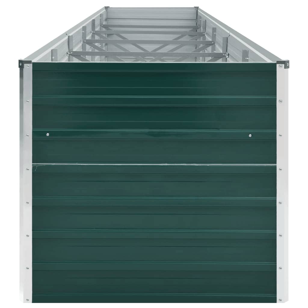vidaXL Strat înălțat de grădină, verde, 480x80x77 cm, oțel galvanizat vidaXL Strat înălțat de grădină, verde, 480x80x77 cm, oțel galvanizat
