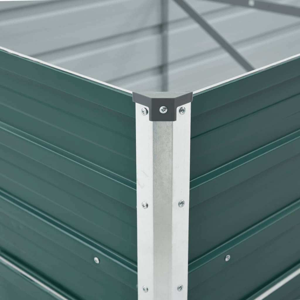vidaXL Strat înălțat de grădină, verde, 480x80x77 cm, oțel galvanizat vidaXL Strat înălțat de grădină, verde, 480x80x77 cm, oțel galvanizat