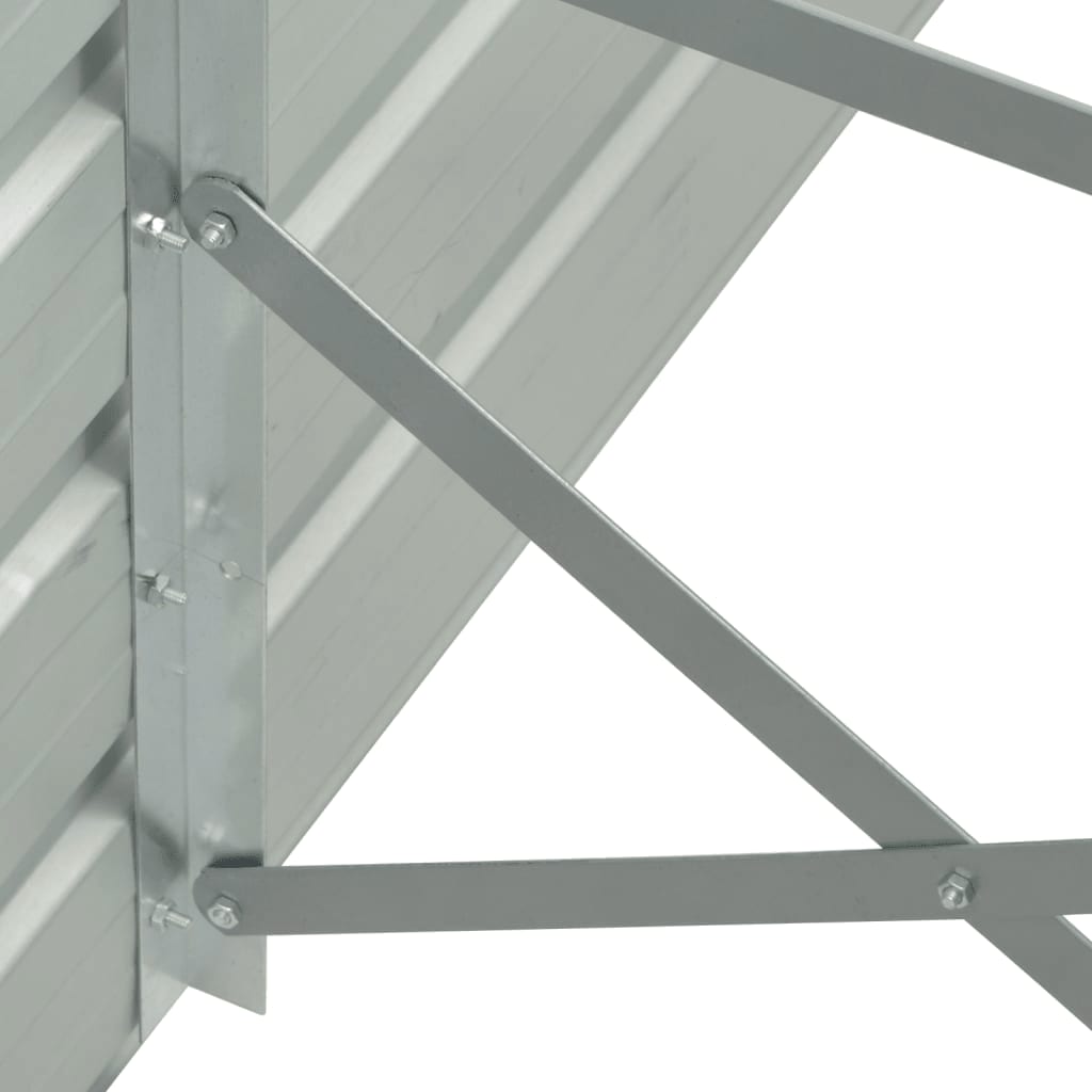 vidaXL Strat înălțat de grădină, verde, 480x80x77 cm, oțel galvanizat vidaXL Strat înălțat de grădină, verde, 480x80x77 cm, oțel galvanizat