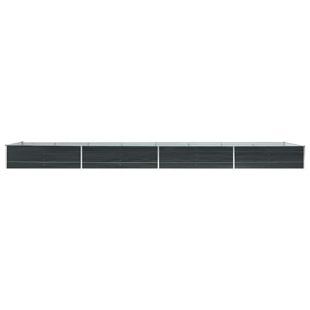vidaXL Strat înălțat de grădină antracit 600x80x45 cm oțel galvanizat
