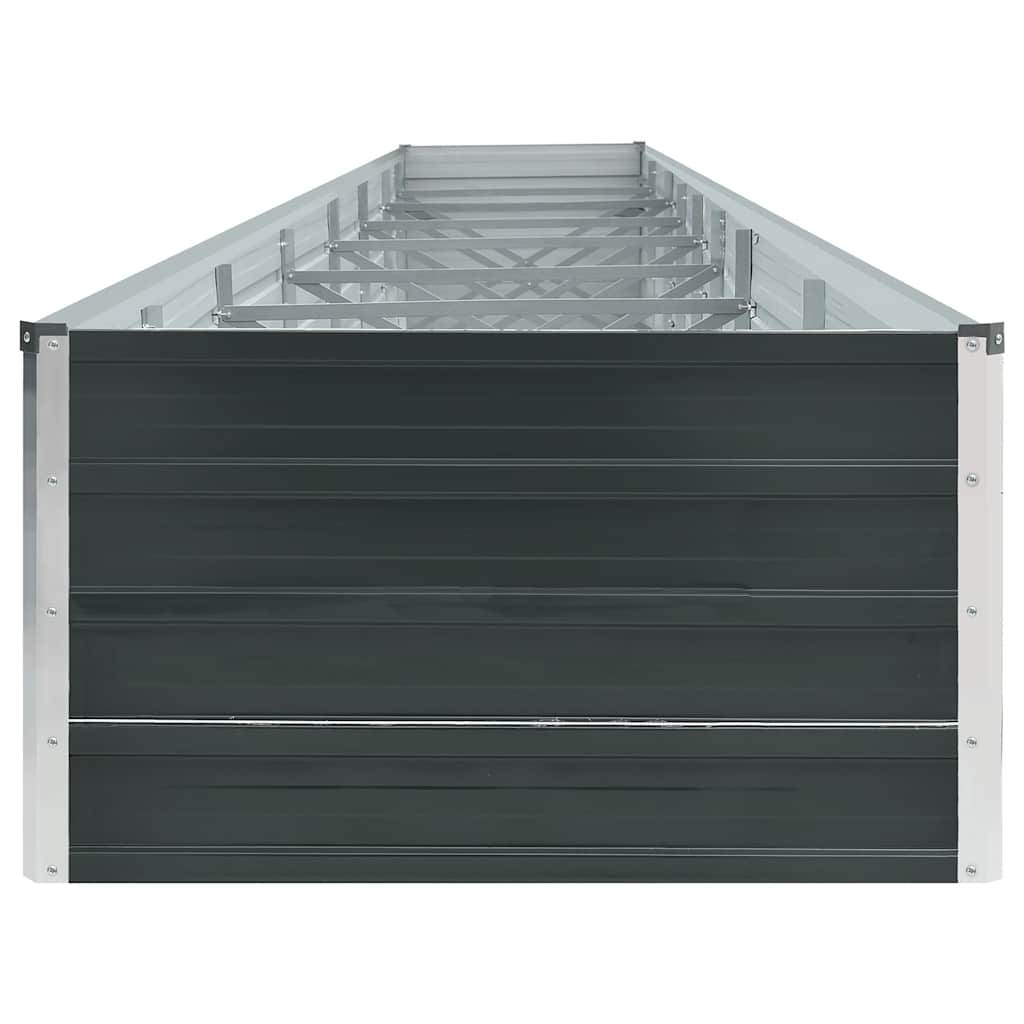 vidaXL Strat înălțat de grădină antracit 600x80x45 cm oțel galvanizat