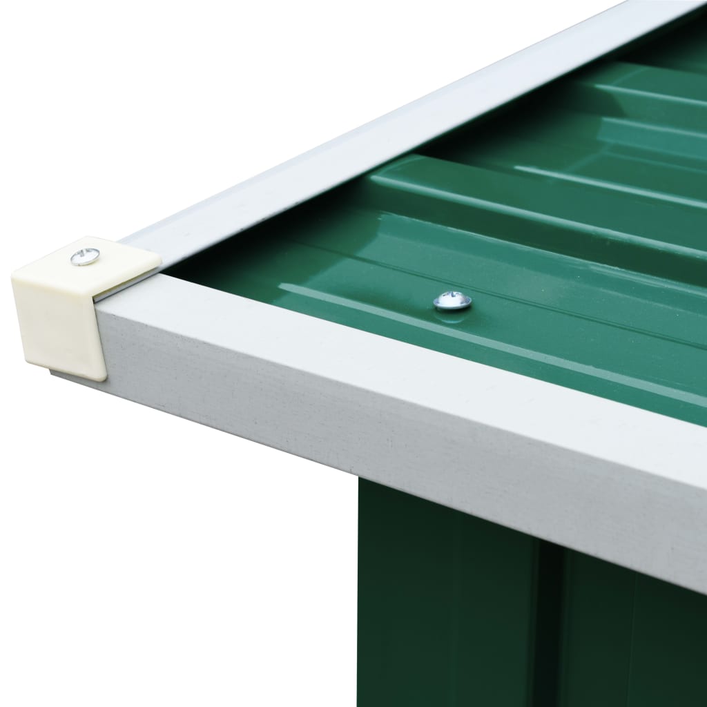 vidaXL Șopron depozitare lemne, verde, 172x91x154 cm, oțel galvanizat vidaXL Șopron depozitare lemne, verde, 172x91x154 cm, oțel galvanizat