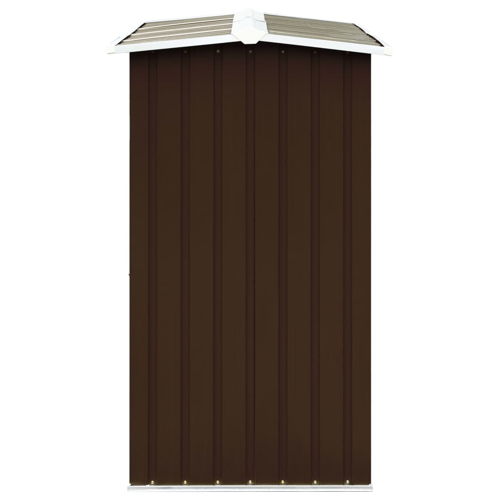 vidaXL Șopron depozitare lemne, maro, 172x91x154 cm, oțel galvanizat vidaXL Șopron depozitare lemne, maro, 172x91x154 cm, oțel galvanizat