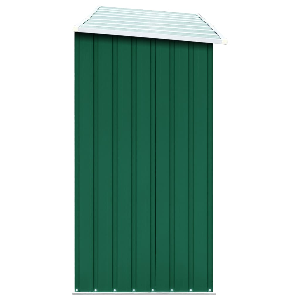 vidaXL Șopron depozitare lemne, verde, 330x84x152 cm, oțel galvanizat vidaXL Șopron depozitare lemne, verde, 330x84x152 cm, oțel galvanizat