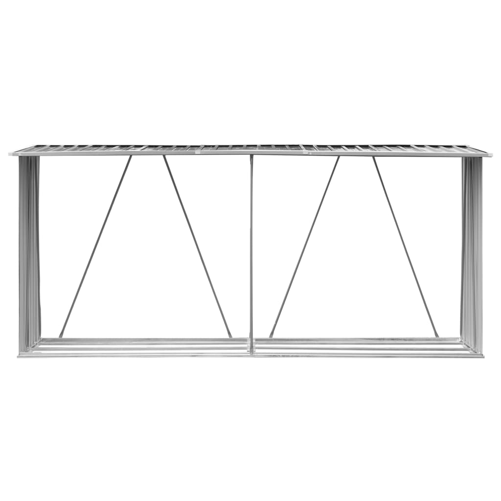 vidaXL Șopron depozitare lemne antracit 330x84x152 cm oțel galvanizat vidaXL Șopron depozitare lemne antracit 330x84x152 cm oțel galvanizat