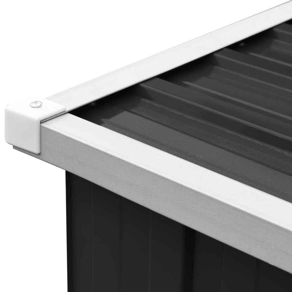 vidaXL Șopron depozitare lemne antracit 330x84x152 cm oțel galvanizat vidaXL Șopron depozitare lemne antracit 330x84x152 cm oțel galvanizat