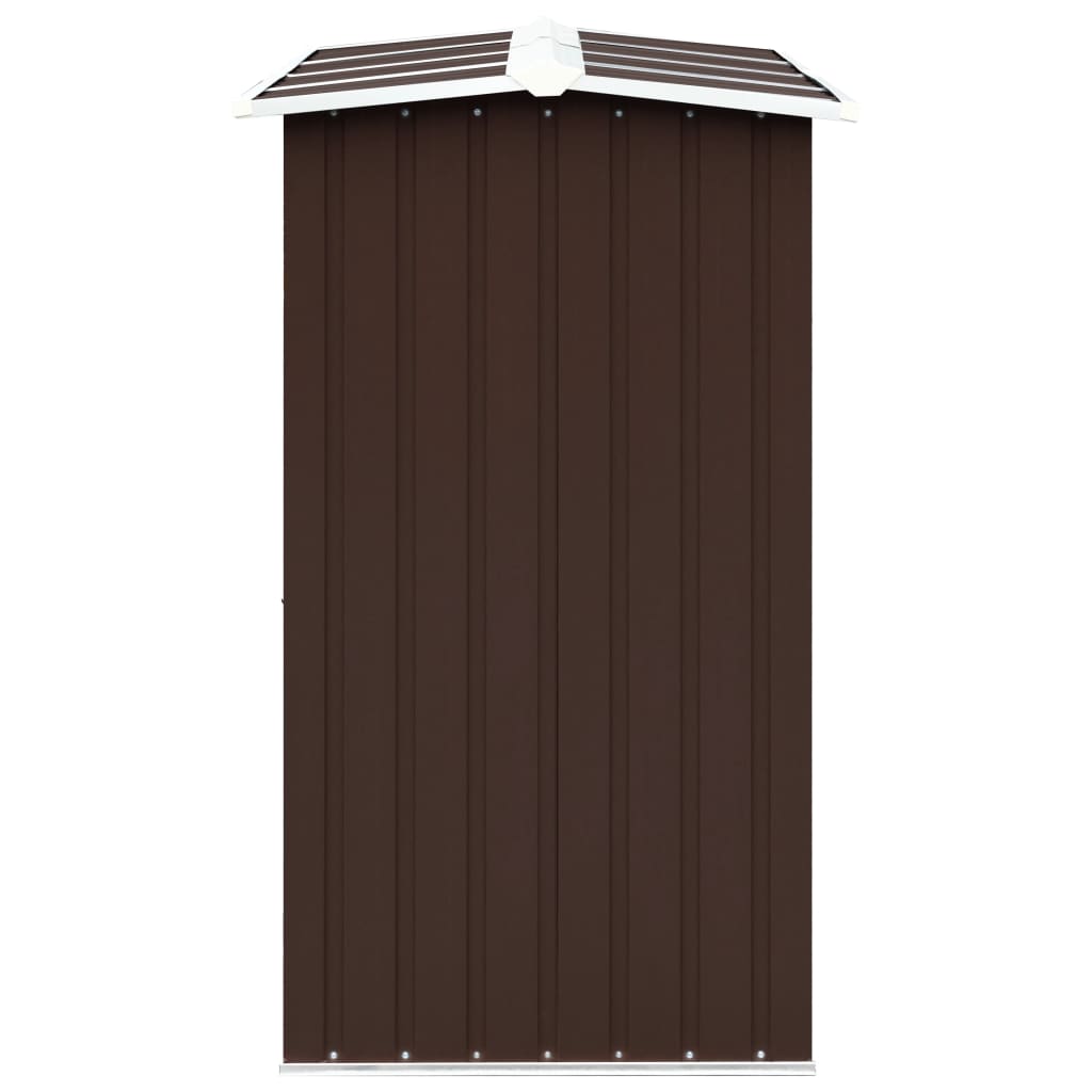 vidaXL Șopron depozitare lemne, maro, 330x92x153 cm, oțel galvanizat vidaXL Șopron depozitare lemne, maro, 330x92x153 cm, oțel galvanizat