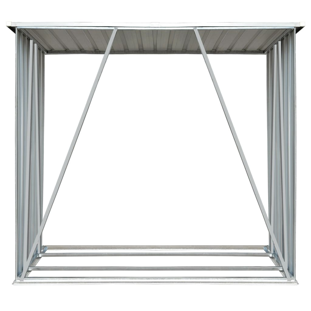 vidaXL Șopron de lemne grădină, verde, 163x83x154 cm, oțel galvanizat vidaXL Șopron de lemne grădină, verde, 163x83x154 cm, oțel galvanizat