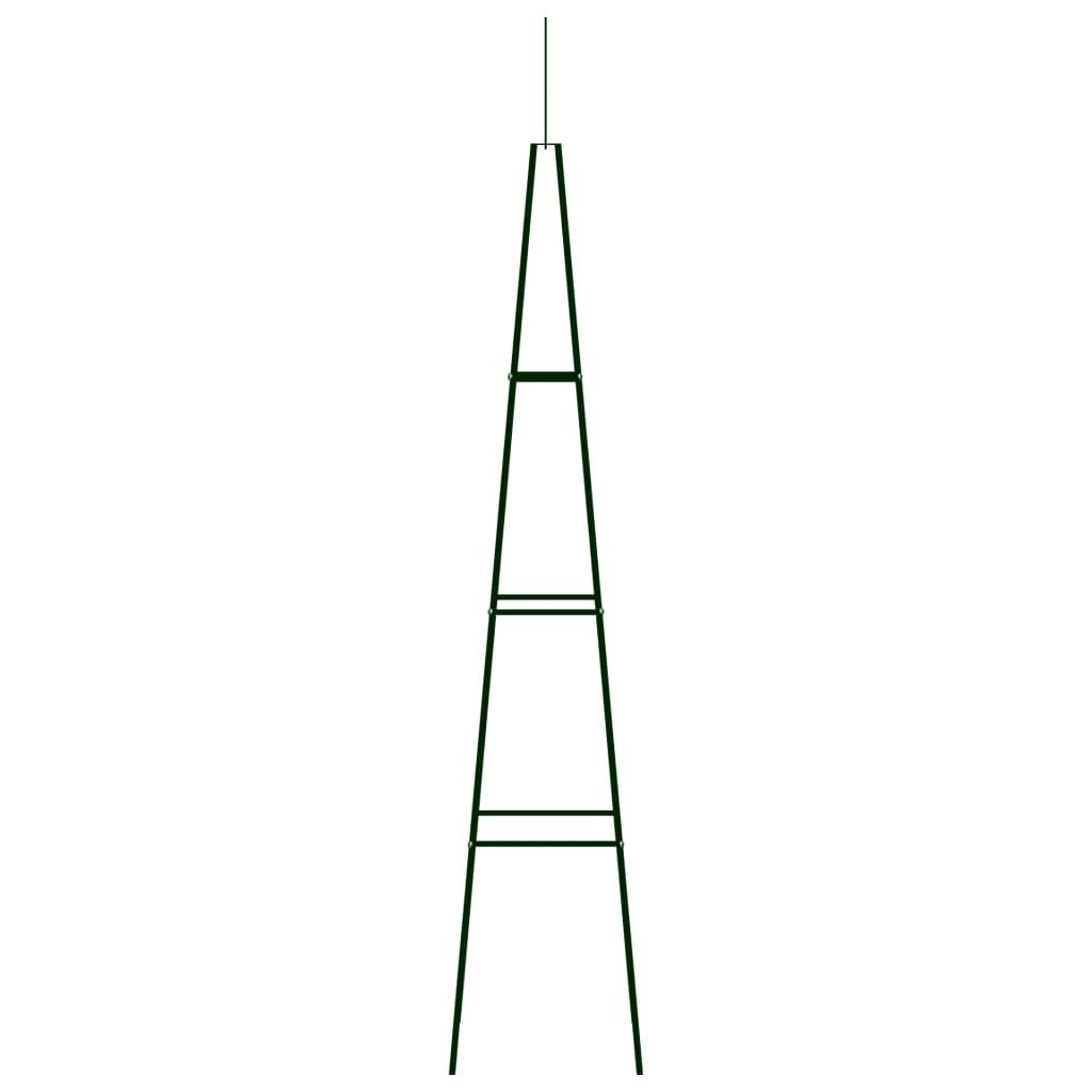 vidaXL Suporturi plante grădină 2 buc. verde închis 35x35x195 cm fier vidaXL Suporturi plante grădină 2 buc. verde închis 35x35x195 cm fier