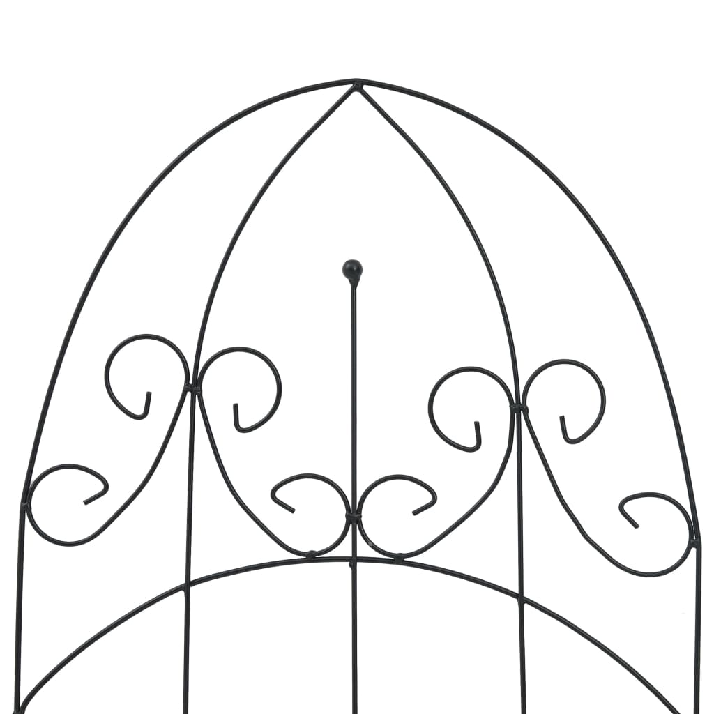 vidaXL Suporturi plante cățărătoare, 3 buc., negru, 40 x 100 cm, fier vidaXL Suporturi plante cățărătoare, 3 buc., negru, 40 x 100 cm, fier