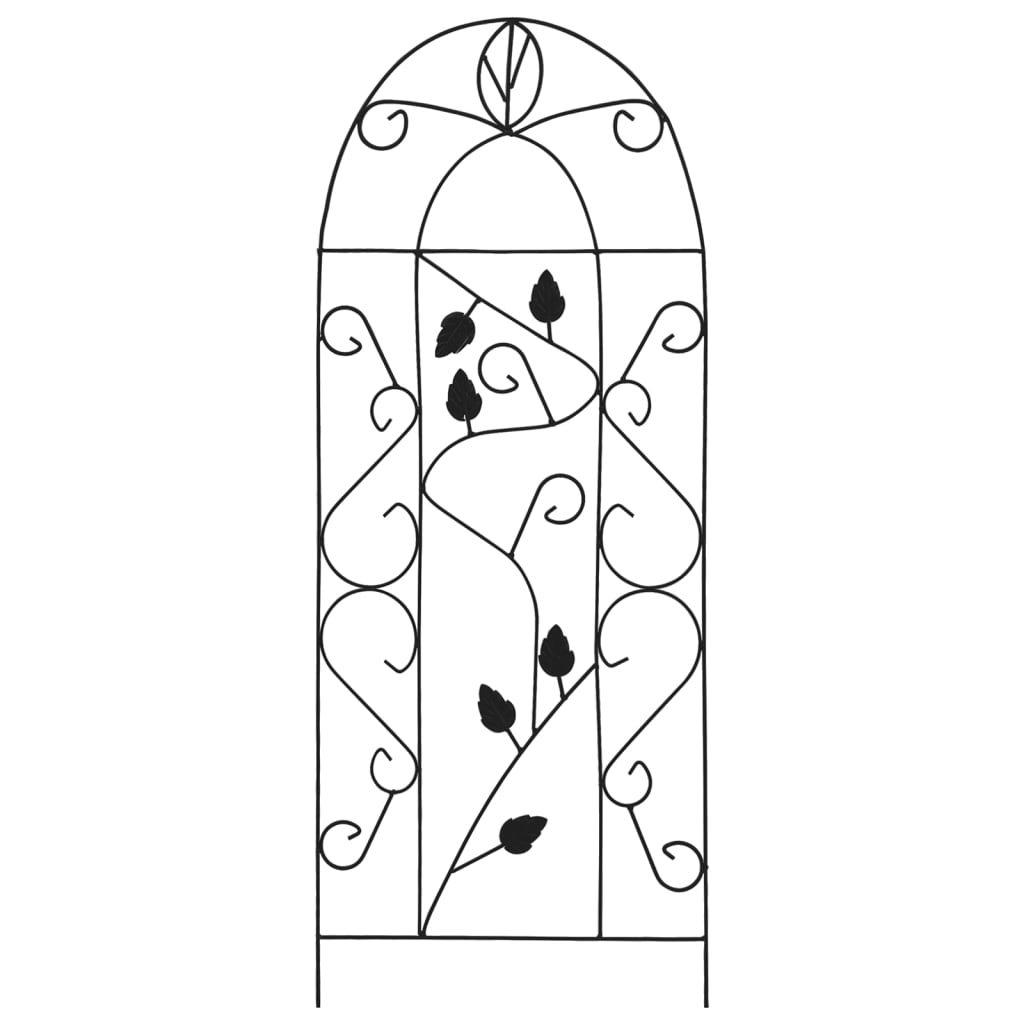 vidaXL Suporturi plante cățărătoare, 3 buc., negru, 40 x 100 cm, fier vidaXL Suporturi plante cățărătoare, 3 buc., negru, 40 x 100 cm, fier