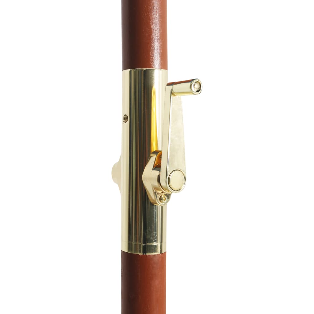vidaXL Umbrelă de soare cu stâlp din lemn, albastru, 300 x 258 cm vidaXL Umbrelă de soare cu stâlp din lemn, albastru, 300 x 258 cm