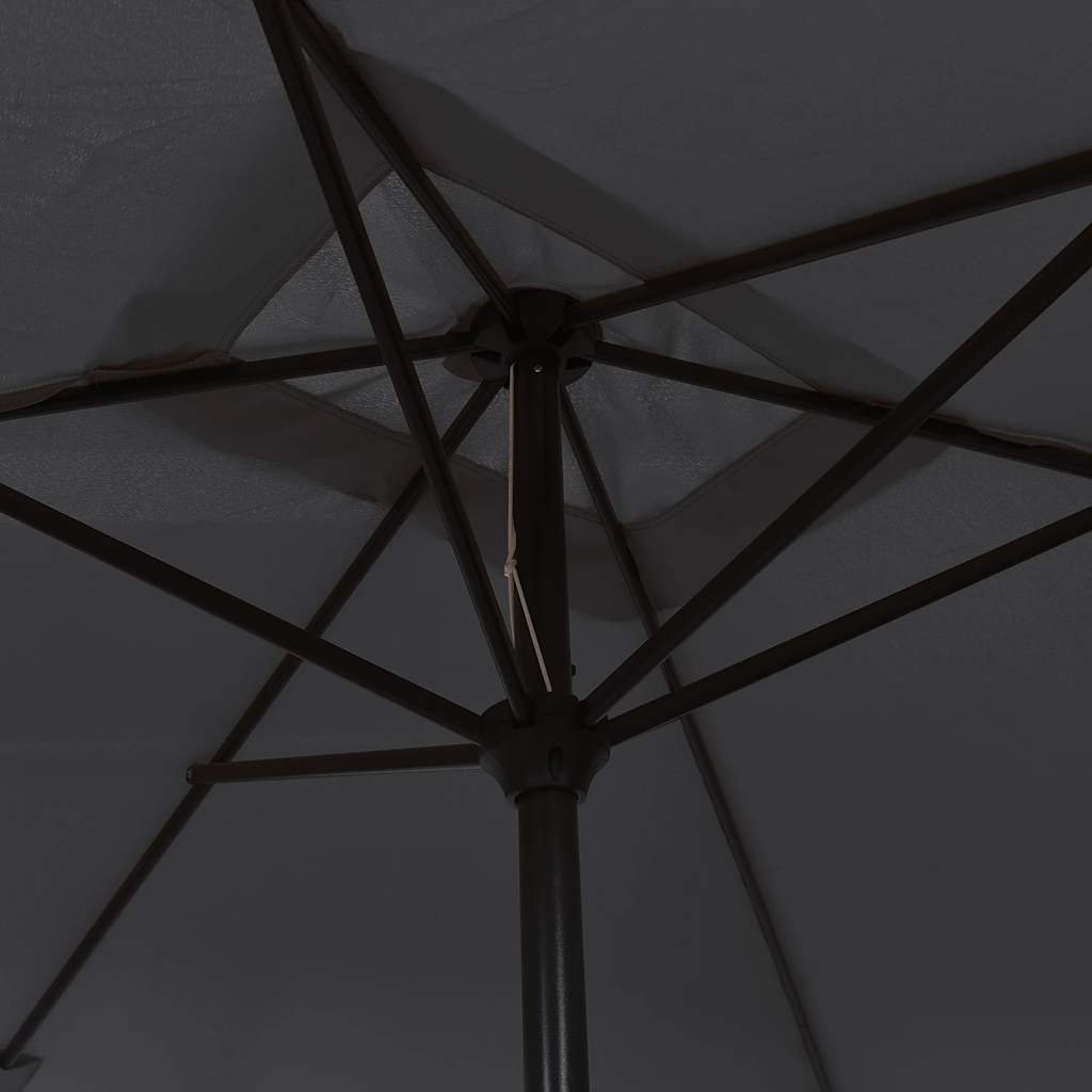 vidaXL Umbrelă de soare de exterior cu stâlp metalic, negru 300x200 cm