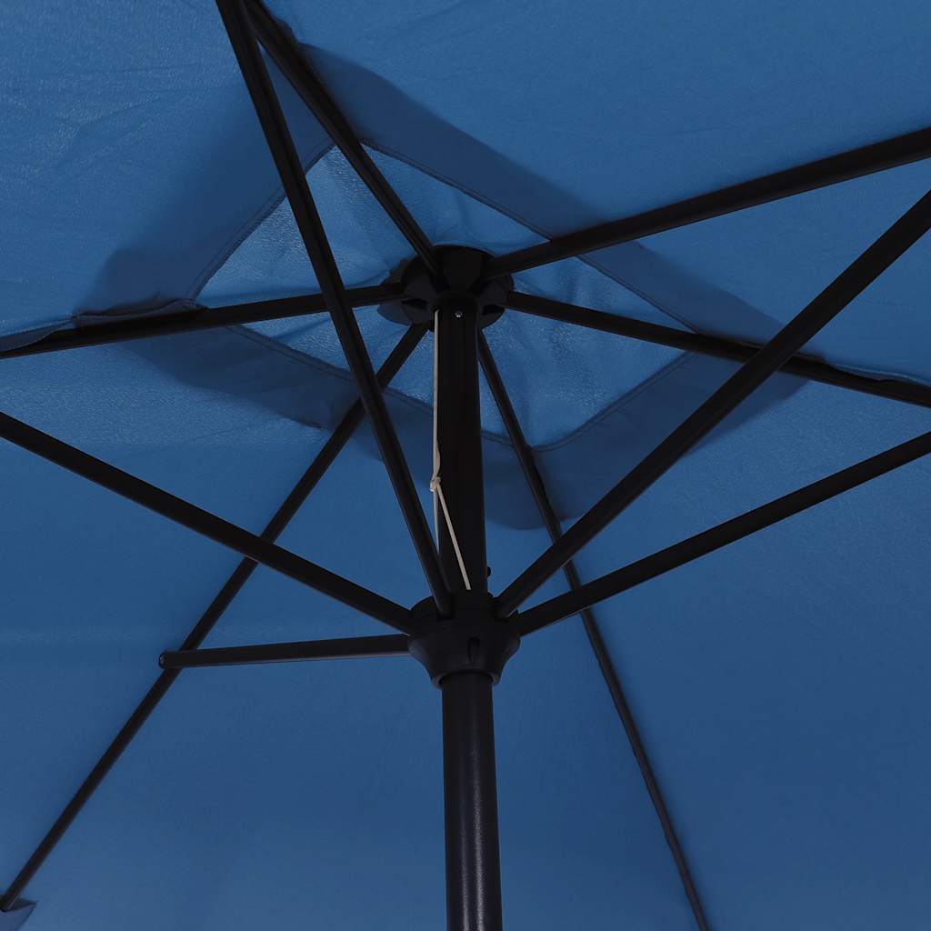 vidaXL Umbrelă de soare cu stâlp metalic, albastru azur, 300x200 cm vidaXL Umbrelă de soare cu stâlp metalic, albastru azur, 300x200 cm