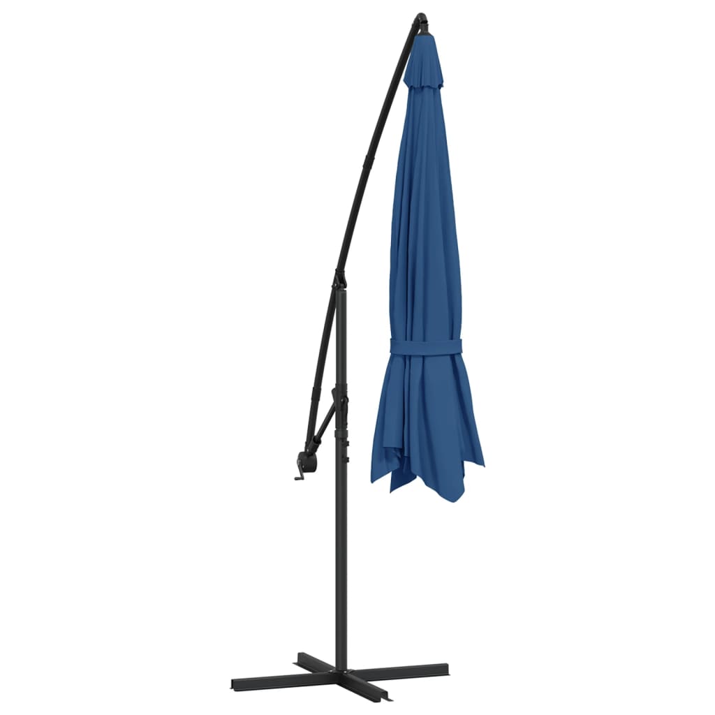 vidaXL Umbrelă consolă de grădină, stâlp din aluminiu, albastru 350 cm vidaXL Umbrelă consolă de grădină, stâlp din aluminiu, albastru 350 cm