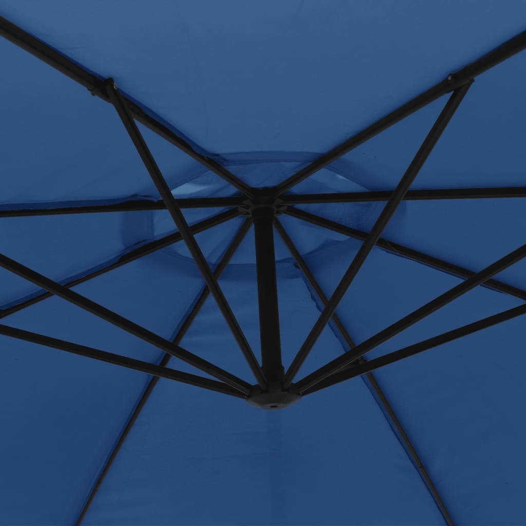 vidaXL Umbrelă consolă de grădină, stâlp din aluminiu, albastru 350 cm vidaXL Umbrelă consolă de grădină, stâlp din aluminiu, albastru 350 cm