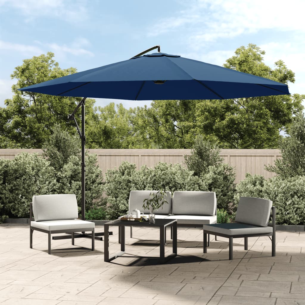 vidaXL Umbrelă consolă de grădină, stâlp din aluminiu, albastru 350 cm vidaXL Umbrelă consolă de grădină, stâlp din aluminiu, albastru 350 cm