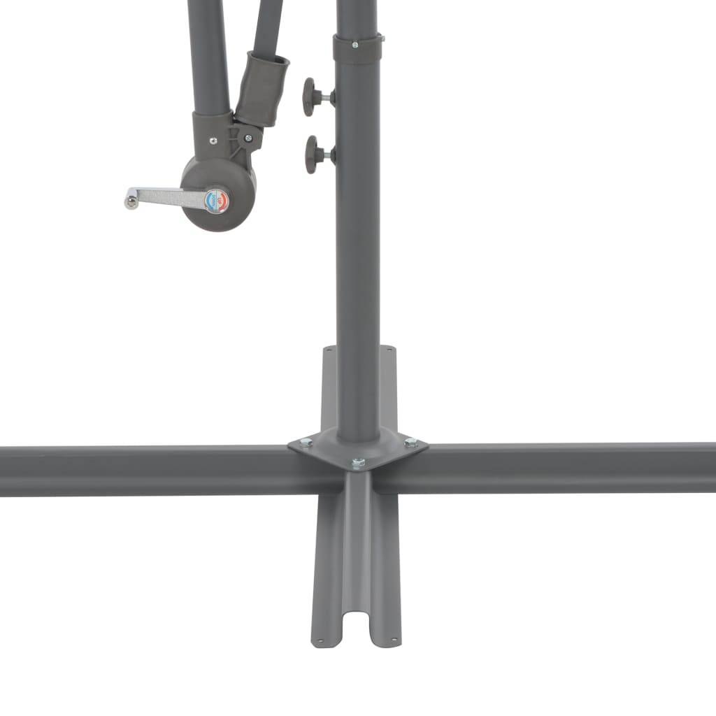 vidaXL Umbrelă consolă de grădină, stâlp din aluminiu, albastru 300 cm