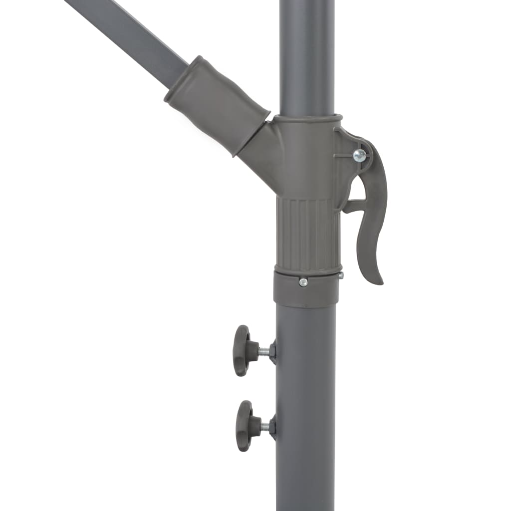vidaXL Umbrelă consolă de grădină, stâlp din aluminiu, albastru 300 cm