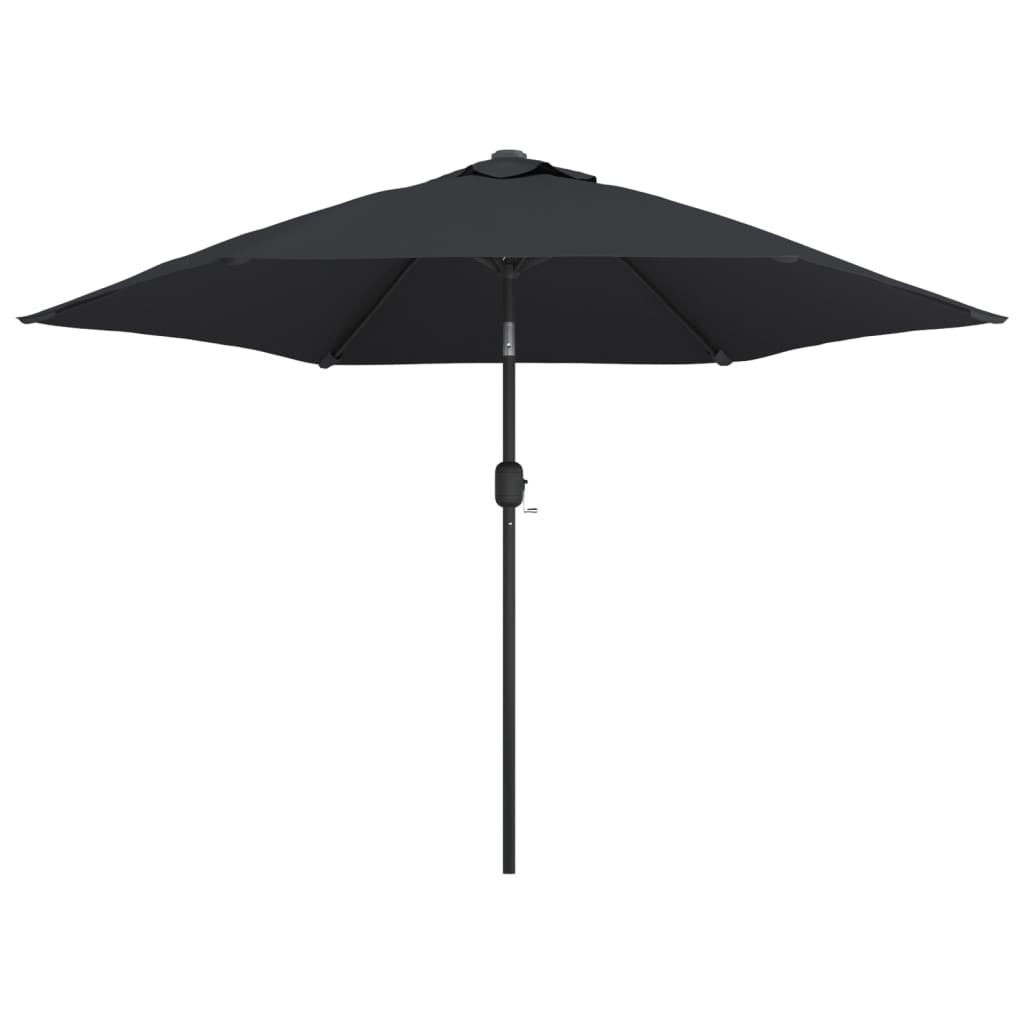 vidaXL Umbrelă de soare exterior, LED-uri și stâlp oțel, negru, 300 cm vidaXL Umbrelă de soare exterior, LED-uri și stâlp oțel, negru, 300 cm