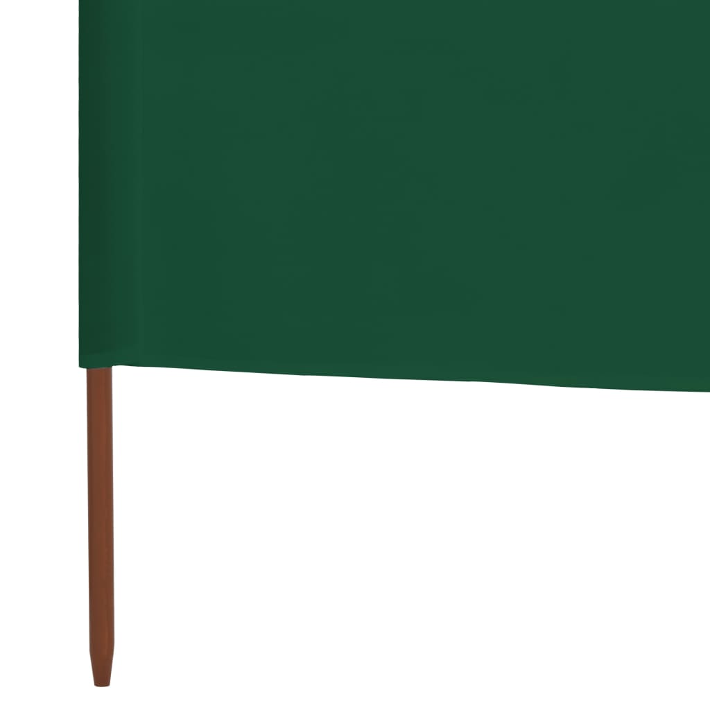 vidaXL Paravan anti-vânt cu 3 panouri, verde, 400 x 80 cm, textil