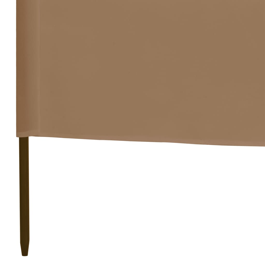 vidaXL Paravan anti-vânt cu 3 panouri, gri taupe, 400 x 80 cm, textil