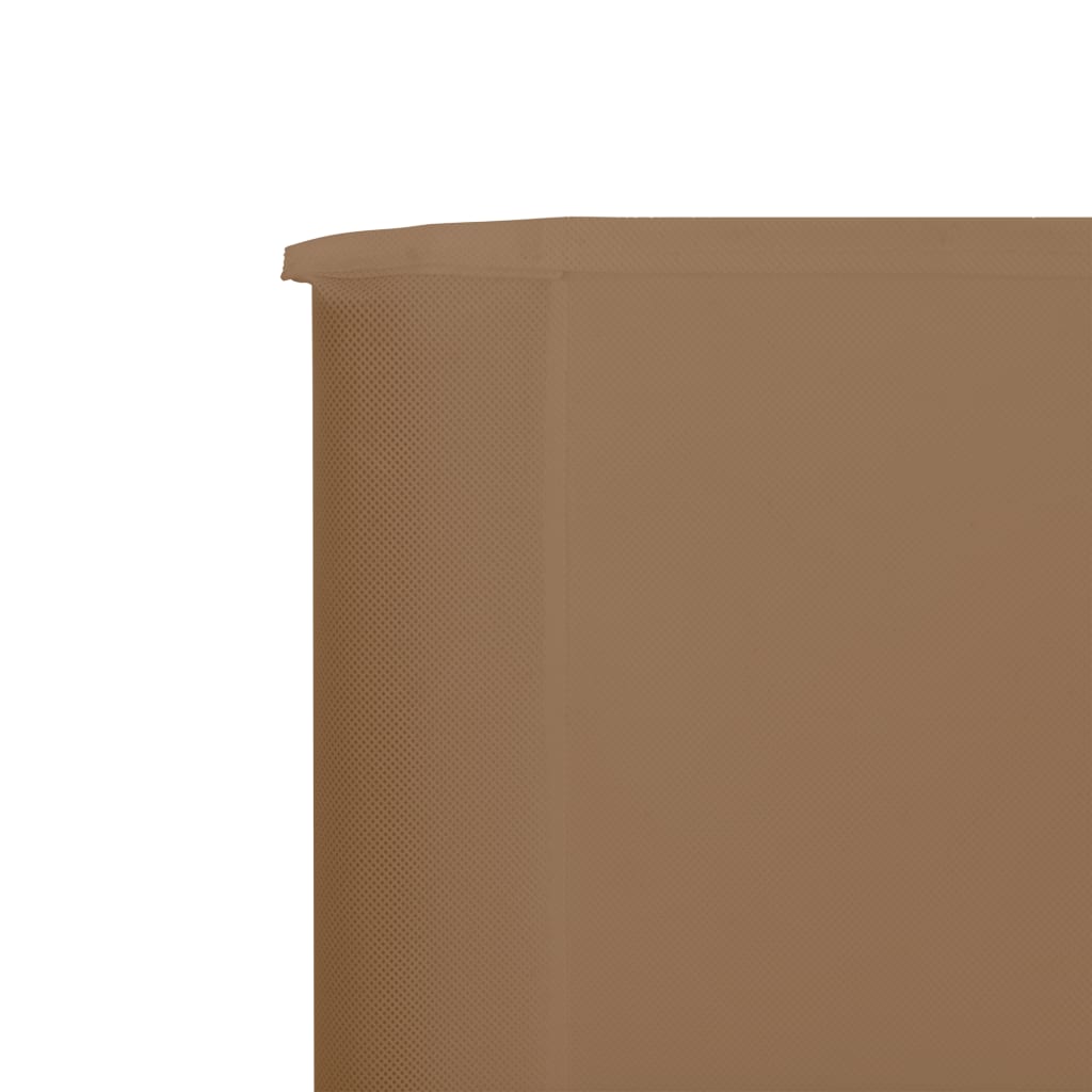 vidaXL Paravan anti-vânt cu 5 panouri, gri taupe 600x120 cm, textil vidaXL Paravan anti-vânt cu 5 panouri, gri taupe 600x120 cm, textil