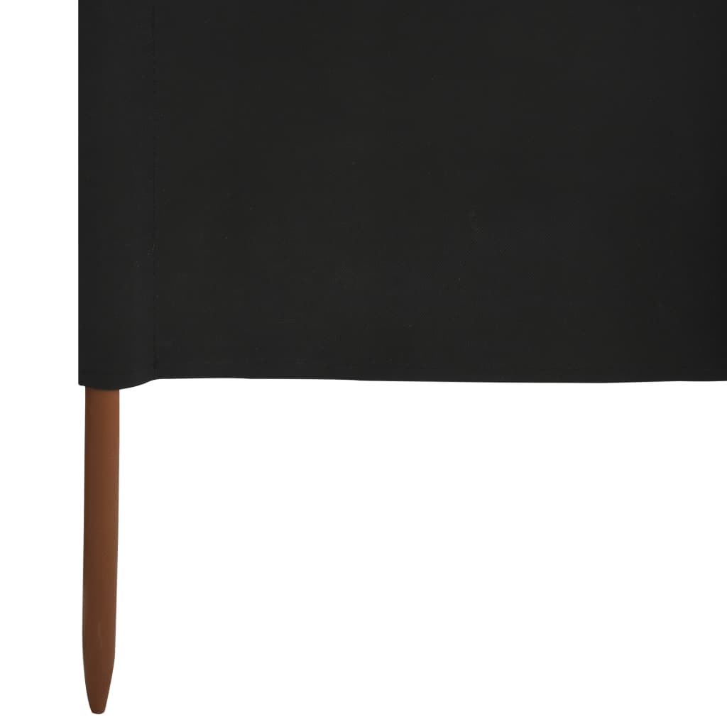 vidaXL Paravan anti-vânt cu 6 panouri, negru, 800 x 80 cm, textil vidaXL Paravan anti-vânt cu 6 panouri, negru, 800 x 80 cm, textil