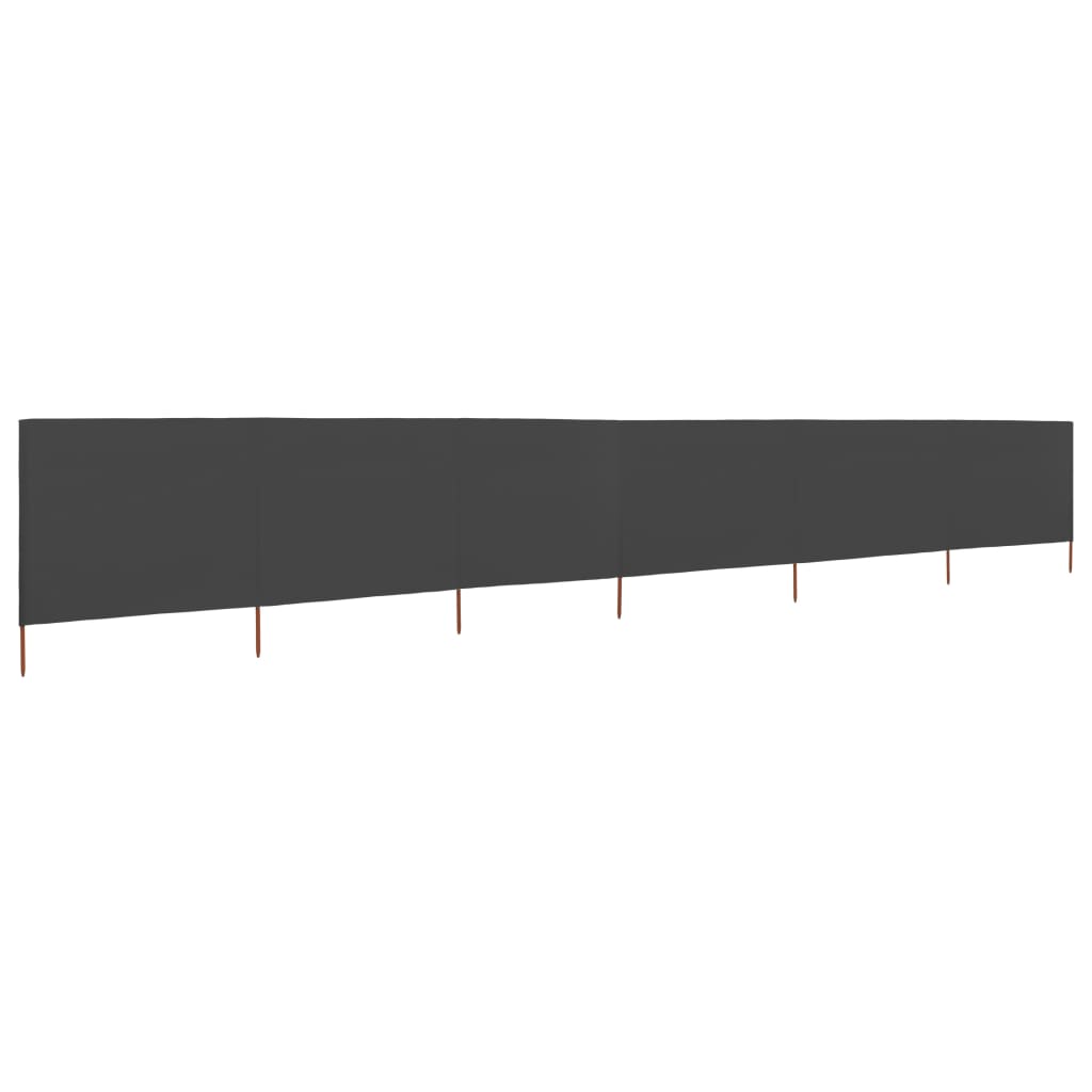 vidaXL Paravan anti-vânt cu 6 panouri, antracit, 800x120 cm, textil vidaXL Paravan anti-vânt cu 6 panouri, antracit, 800x120 cm, textil