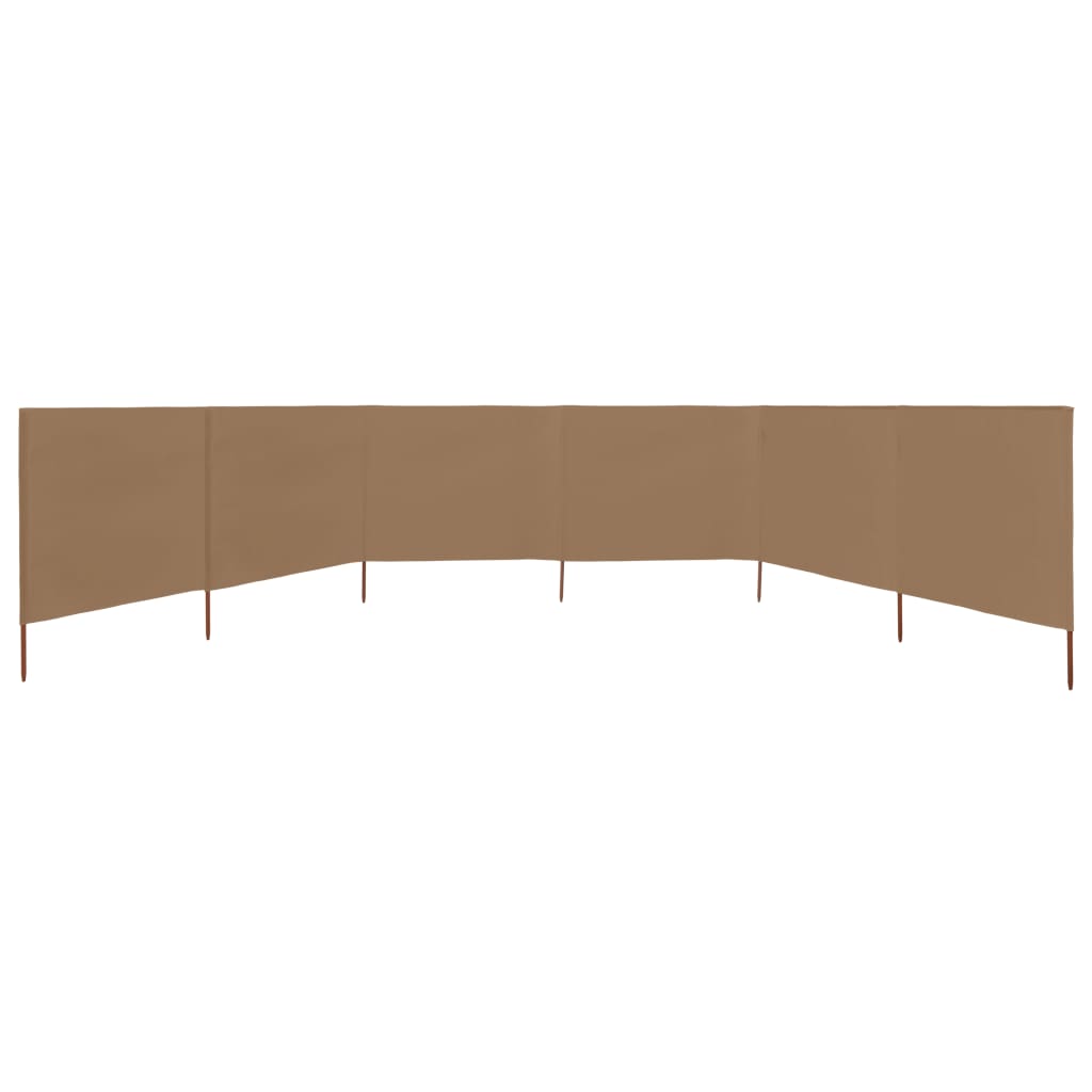 vidaXL Paravan anti-vânt cu 6 panouri gri taupe 800x120 cm textil vidaXL Paravan anti-vânt cu 6 panouri gri taupe 800x120 cm textil