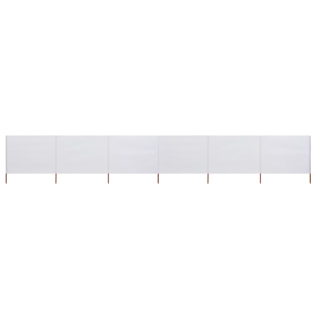 vidaXL Paravan anti-vânt cu 6 panouri, alb nisipiu, 800x160 cm textil vidaXL Paravan anti-vânt cu 6 panouri, alb nisipiu, 800x160 cm textil