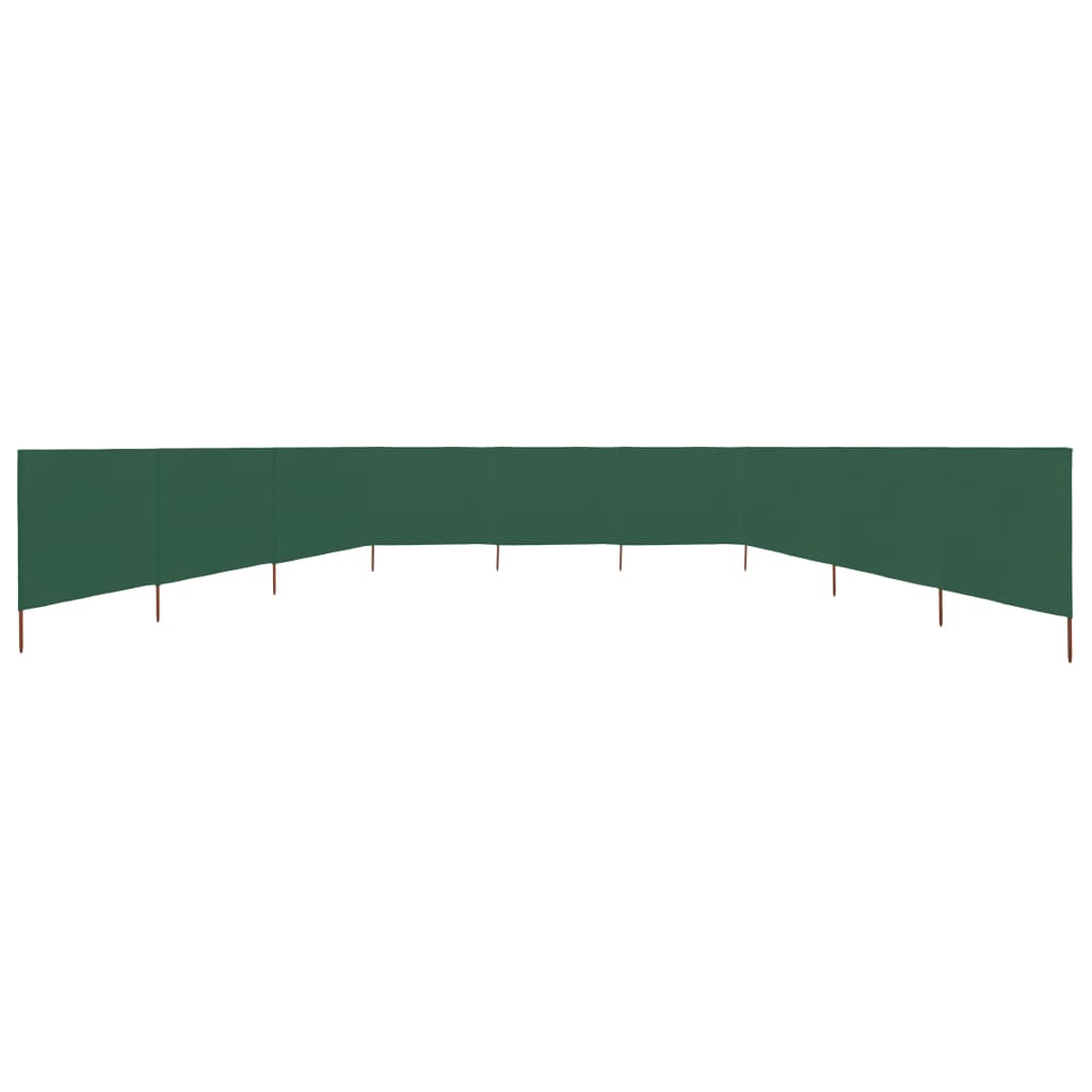 vidaXL Paravan anti-vânt cu 9 panouri, verde, 1200 x 80 cm, textil vidaXL Paravan anti-vânt cu 9 panouri, verde, 1200 x 80 cm, textil