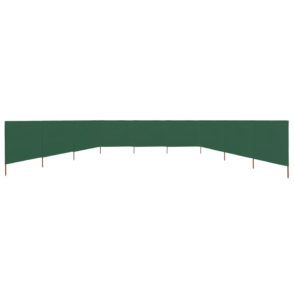 vidaXL Paravan anti-vânt cu 9 panouri, verde, 1200x120 cm, textil vidaXL Paravan anti-vânt cu 9 panouri, verde, 1200x120 cm, textil