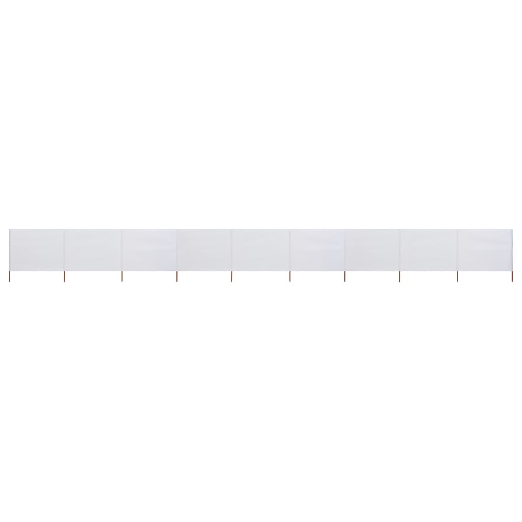 vidaXL Paravan anti-vânt cu 9 panouri, alb nisipiu 1200x160 cm textil vidaXL Paravan anti-vânt cu 9 panouri, alb nisipiu 1200x160 cm textil