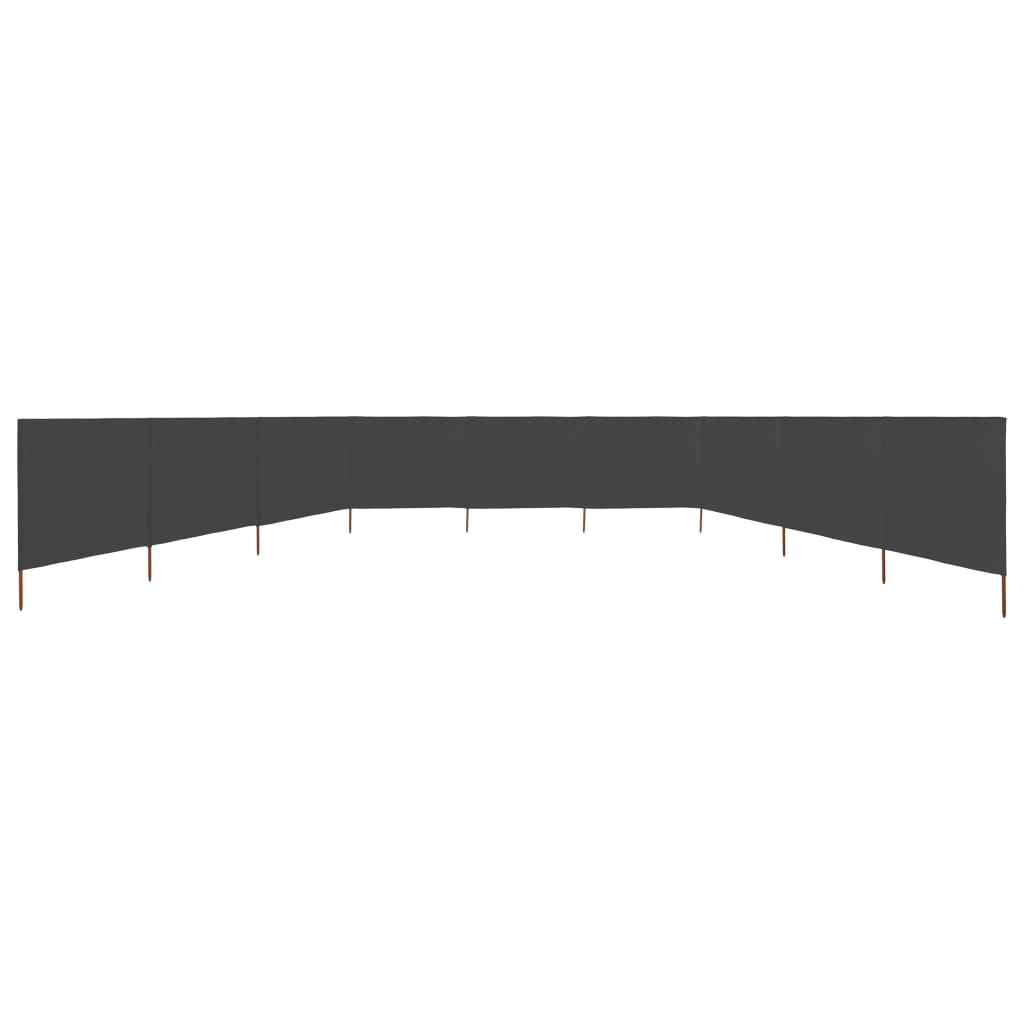 vidaXL Paravan anti-vânt cu 9 panouri, antracit 1200 x 160 cm, textil