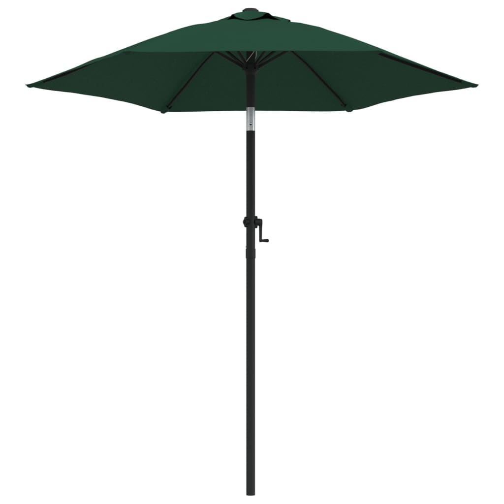 vidaXL Umbrelă de soare, verde, 200 x 224 cm, aluminiu vidaXL Umbrelă de soare, verde, 200 x 224 cm, aluminiu