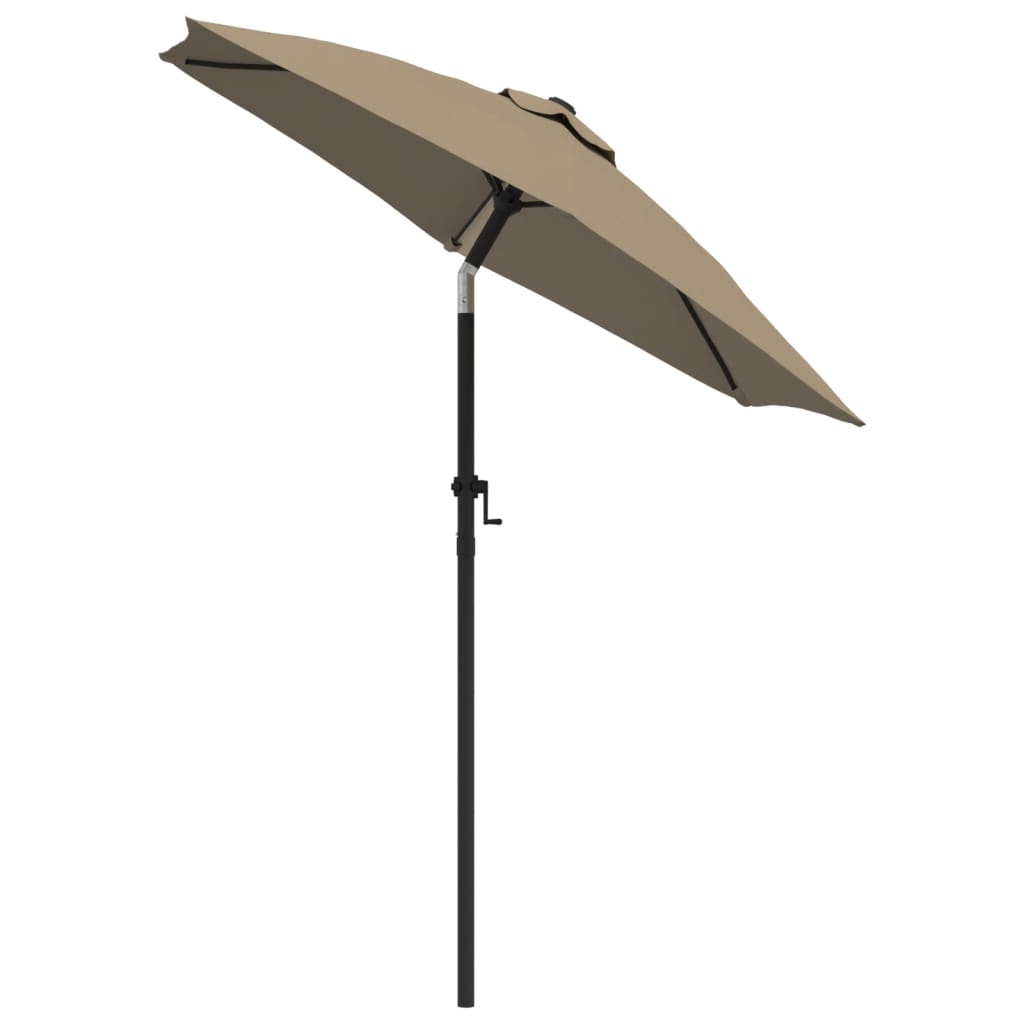 vidaXL Umbrelă de soare, gri taupe, 200 x 224 cm, aluminiu vidaXL Umbrelă de soare, gri taupe, 200 x 224 cm, aluminiu