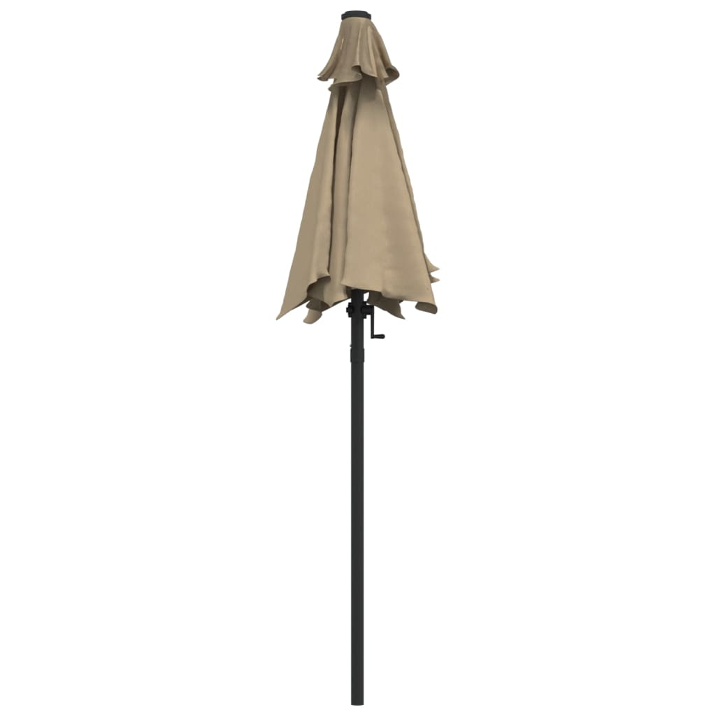 vidaXL Umbrelă de soare, gri taupe, 200 x 224 cm, aluminiu vidaXL Umbrelă de soare, gri taupe, 200 x 224 cm, aluminiu