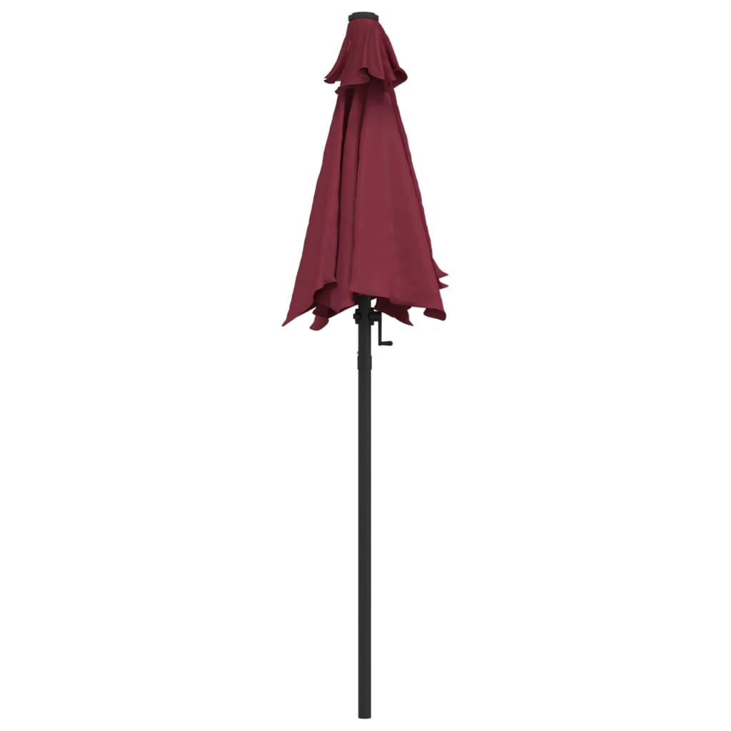 vidaXL Umbrelă de soare, roșu burgund, 200 x 224 cm, aluminiu vidaXL Umbrelă de soare, roșu burgund, 200 x 224 cm, aluminiu