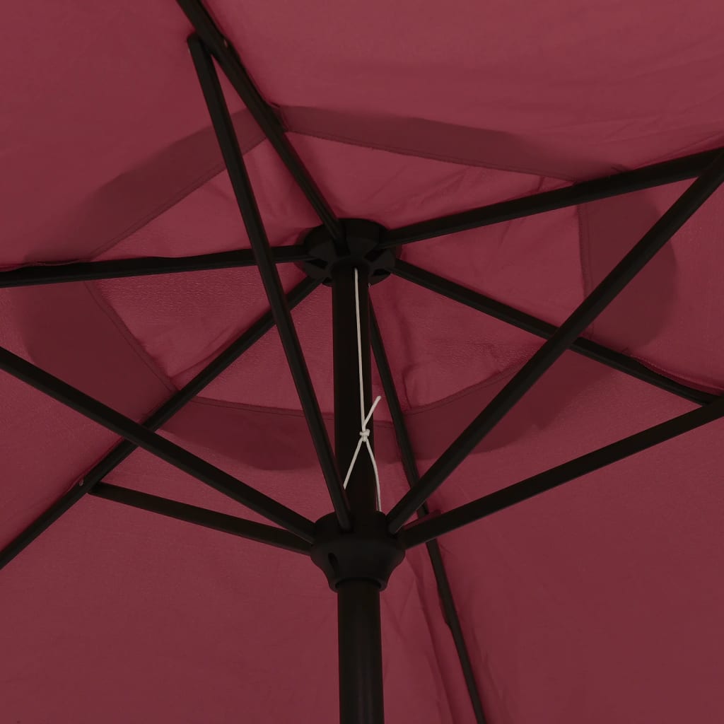 vidaXL Umbrelă de soare, roșu burgund, 200 x 224 cm, aluminiu vidaXL Umbrelă de soare, roșu burgund, 200 x 224 cm, aluminiu