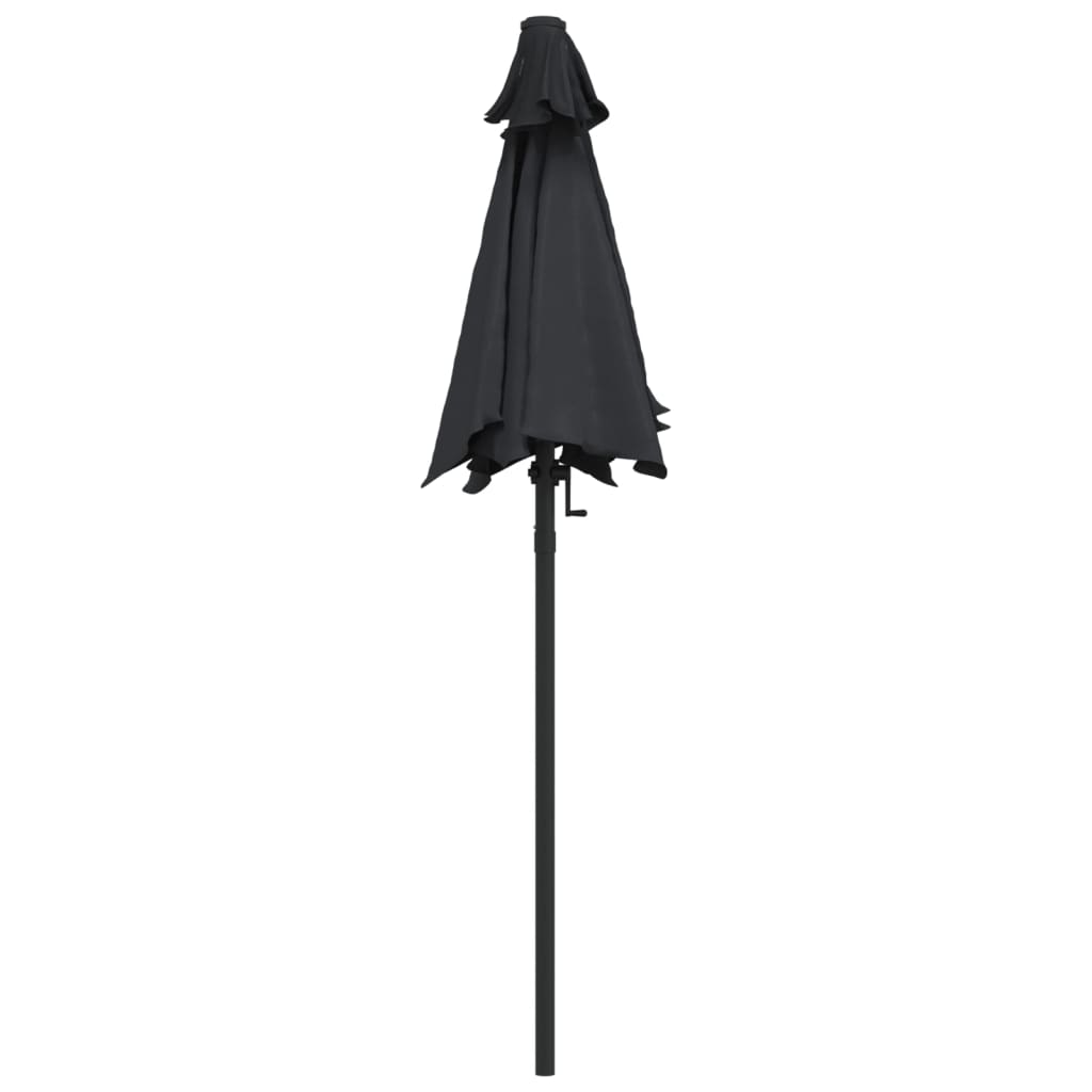 vidaXL Umbrelă de soare, negru, 200 x 224 cm, aluminiu vidaXL Umbrelă de soare, negru, 200 x 224 cm, aluminiu