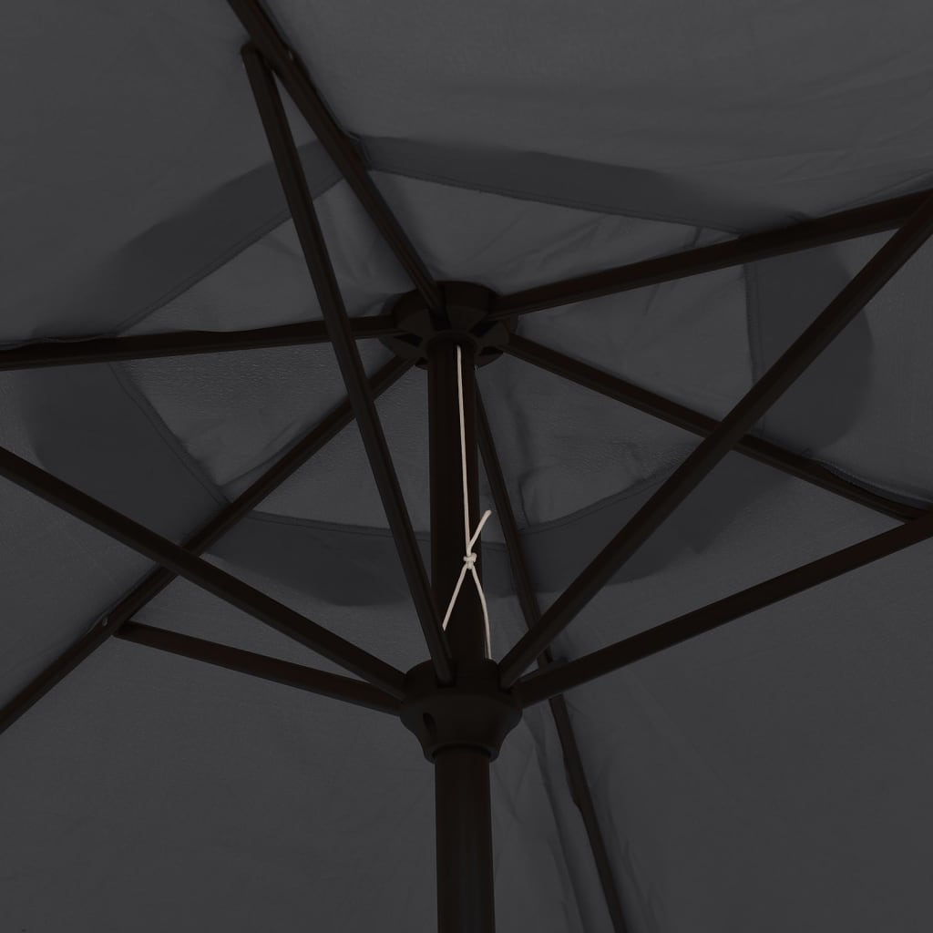 vidaXL Umbrelă de soare, negru, 200 x 224 cm, aluminiu vidaXL Umbrelă de soare, negru, 200 x 224 cm, aluminiu